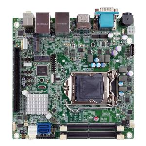 KINO-DH310 Процессорная плата Mini-ITX SBC, Intel Core i7/i5/i3/Pentium/Celeron 6th/7th Gen, LGA1151, Intel H310, 2x260-pin DIMM DDR4 до 64Гб, 2xHDMI/DP, 2xGbE LAN, 4xCOM, 8xUSB, 2xSATA 6Gb/s, 1xPCIe x16, 2xM.2, HD Audio, SMBus
