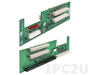 PCI-5SD6-RS 2U двухсторонняя объединительная плата 1xPICMG, 4xPCI слотов, до 12В, ATX, RoHS