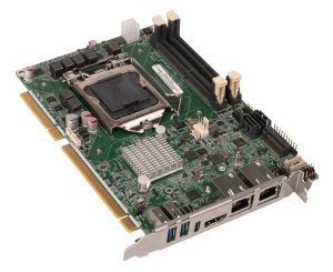 HPCIE-Q470 Процессорная плата половинного размера PICMG 1.3, сокет LGA1200 для Intel Core i7/i5/i3/Pentium/Celeron, Intel Q470E, DDR4 SO-DIMM, HDMI, 2x2.5GbE, USB-C, USB 3.2, SATA 6Gb/s, M.2, HD Audio, iAMT