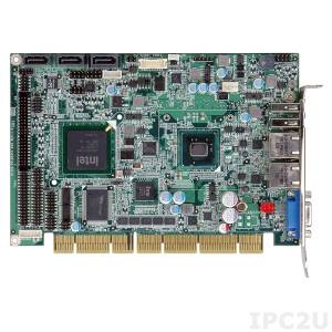 PCISA-PV-D5251-R10 Процессорная плата PCISA Intel ATOM D525 1.8ГГц, до 2Гб DDR3, Dual Gb LAN, 3xSATA, 6xUSB, 4xCOM, разъем CompactFlash