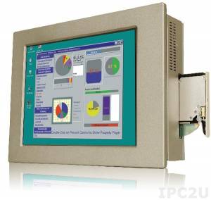 PPC-5150A-H61-P/R Панельная рабочая станция с 15&quot; TFT LCD, алюминиевая передняя панель, Intel Dual Core G6xxT (свыше 2,2ГГц), TDP 35Вт, 2х2Гб DDR3, отсек 1x2.5&quot;, отсек для Slim DVD-ROM, 1xCF II, 1xPCI или 1xPCIe, БП ACE-A622A