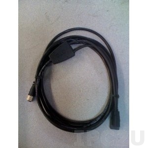 CB-M12USB02-R10 Кабель USB, 24AWG, 4pin female X2, защищенный разъем M12, 3м